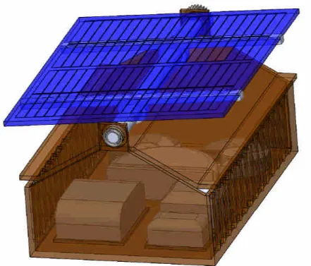 圖 3.1 主動式屋頂節溫裝置立體圖