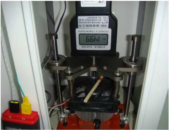 圖 3.7 散熱器模擬實驗正上側實體照 