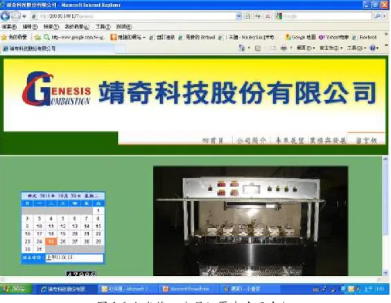 圖 1.6 完成後之公司網頁中產品介紹 
