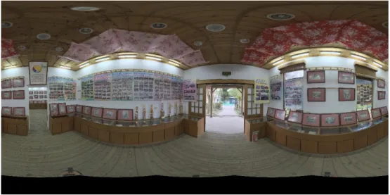 Figure 3. Panoramic image of the of Hakka Culture Exhibition Center, which was obtained by using LizardQ camera system