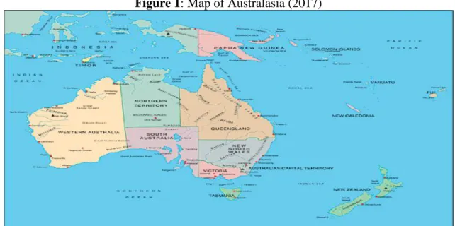 Figure 1: Map of Australasia (2017) 