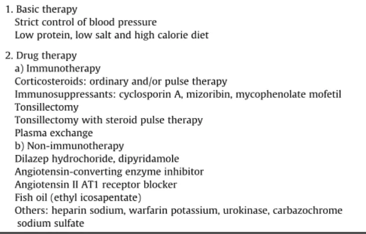 Table 1 Progressive factors in patients with IgA nephropathy Clinical ﬁndings