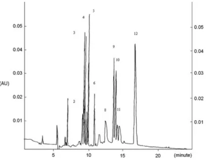 FIG. 5. CAPILLARY ELECTROPHORESIS SPECTRUM OF HEMEROCALLIS