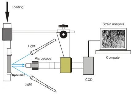 Figure 2  Schematic diagram of micro digital image correlation system. 