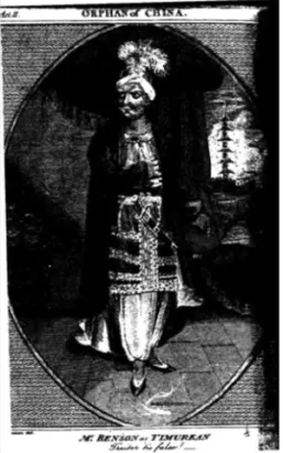 Figure 2: Mr. Benson as Timurkan: ‘Traitor is false’ (Act II scene i), (Bell’s British Theatre, London, 1797, Vol