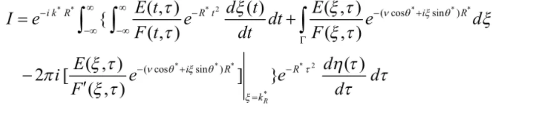 Figure 4 shows the steepest-descent paths of the outer integrals on the complex   - -plane