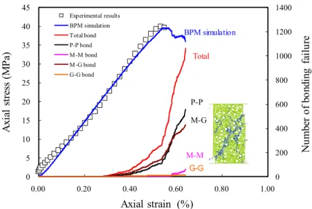 Figure 4  Comparison of the experimental and simulated stress-strain curves   (n = 20% and GAR = 35%)