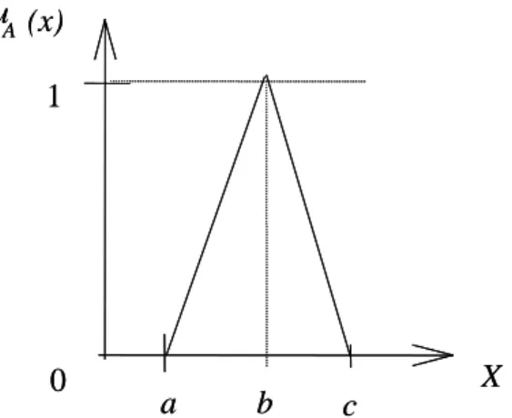 Figure 1: A triangular membership function 