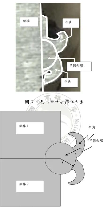 圖 3-1  凸出節的局部放大圖 