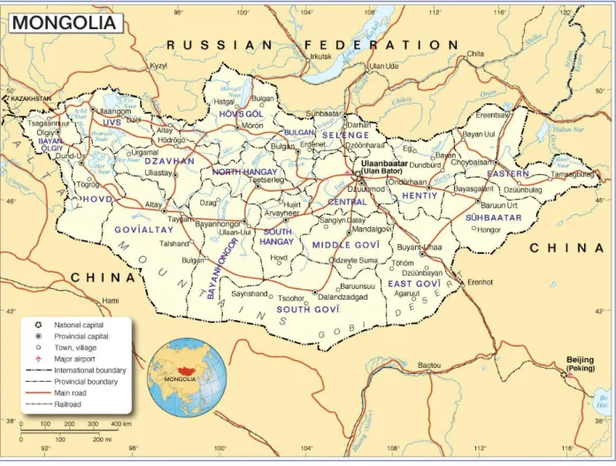 Figure 4.Mongolian Road Network