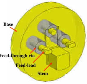 Fig. 1. Configurations of the conventional TO-56 header.