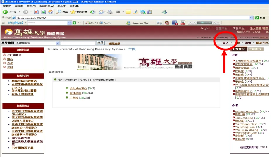 圖 : 機構典藏網站