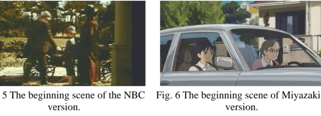 Fig. 5 The beginning scene of the NBC  version. 