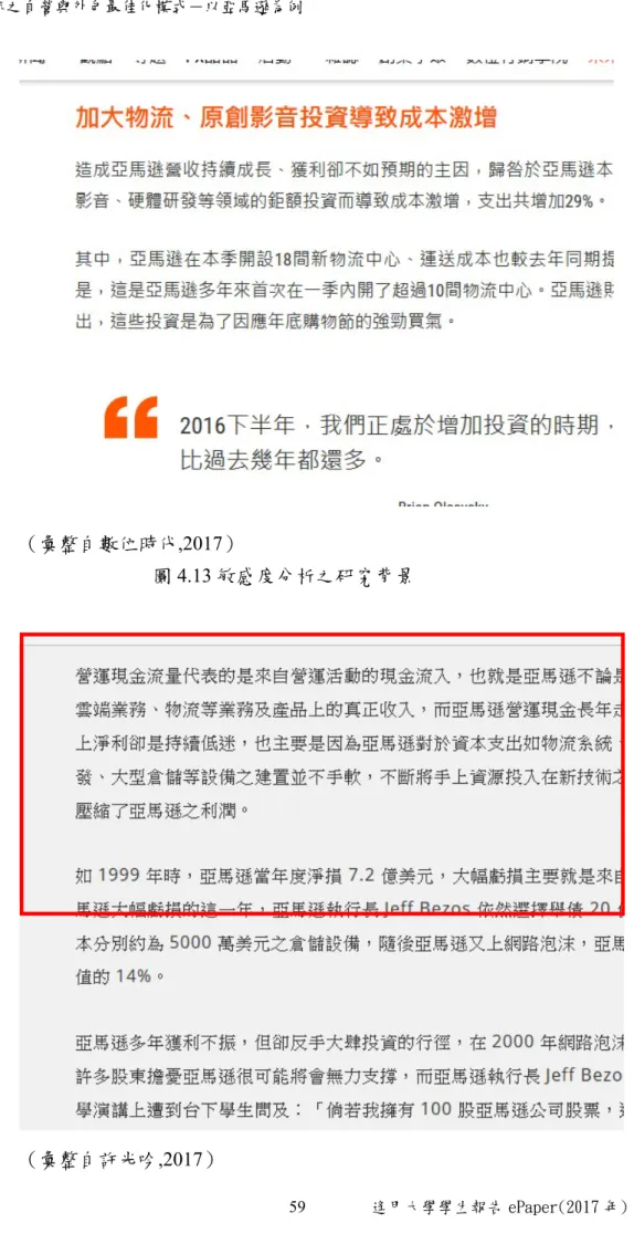 圖 4.13 敏感度分析之研究背景 