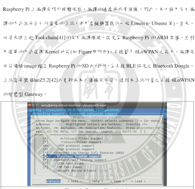 Figure 9: Gateway Kernel 設定 