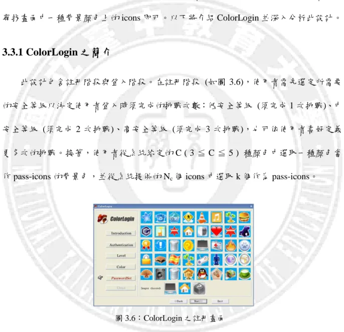 圖 3.6：ColorLogin 之註冊畫面   