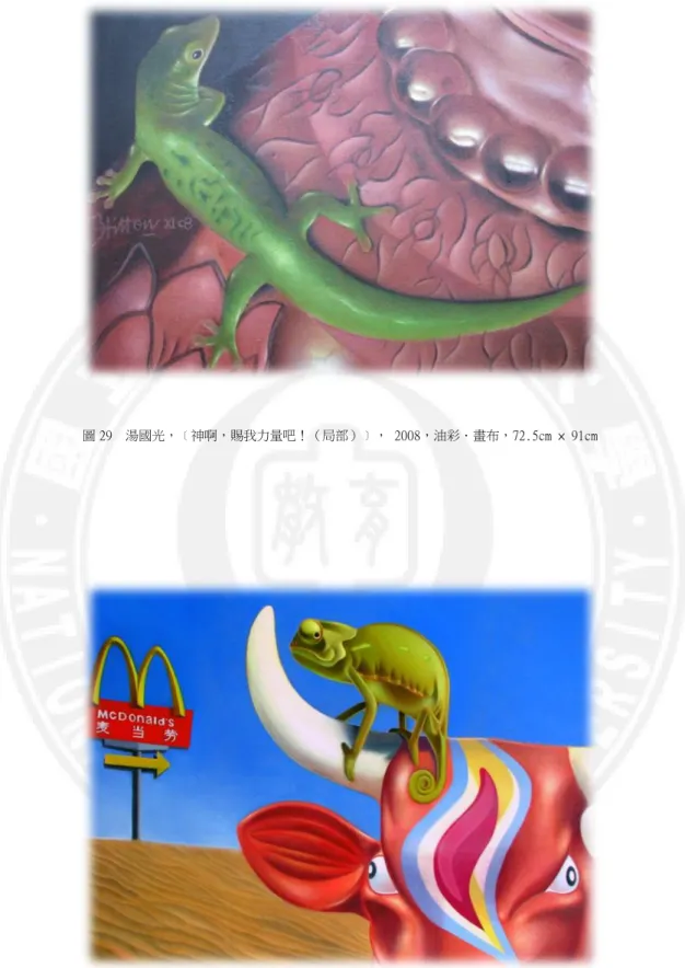 圖 30  湯國光，﹝迷途（局部）﹞，2009，油彩．畫布，130cm × 162cm 