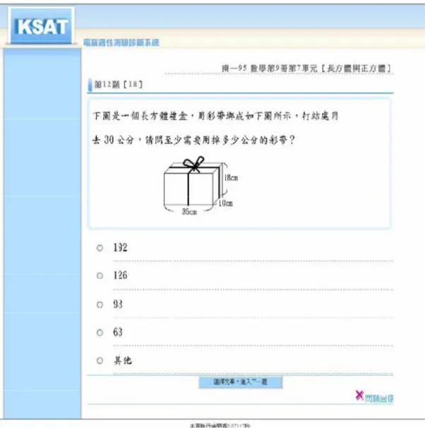 圖 2-11  測驗作答介面 