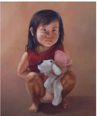 圖 4-12  黃欣怡，稚情（Ⅰ），2008，油彩，72.5×60.5 ㎝