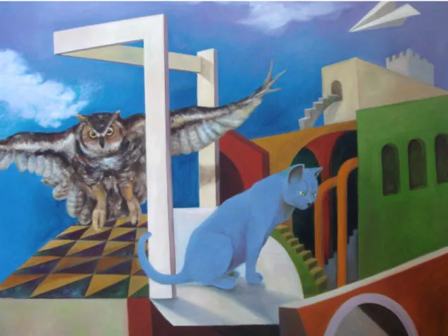 圖 4-15  黃欣怡，跨越，2008，油彩，116.5×91 ㎝