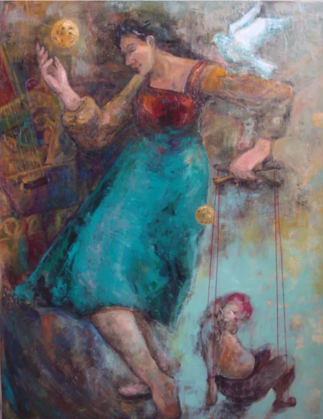 圖 4-21  黃欣怡，傀儡之舞，2007，油彩，116.5×91 ㎝