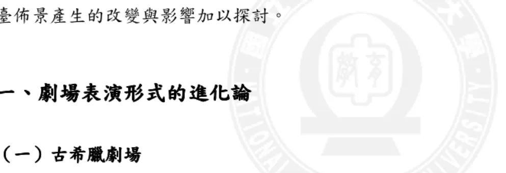 圖 2-4-1    艾菲索斯 艾菲索斯 艾菲索斯 艾菲索斯劇場 劇場 劇場 劇場遺跡圖 遺跡圖 遺跡圖 遺跡圖。 。 。 。 （ （HISTORY OF THE THEATRE， （ （ ， ，fig2.26） ， ） ） ） 