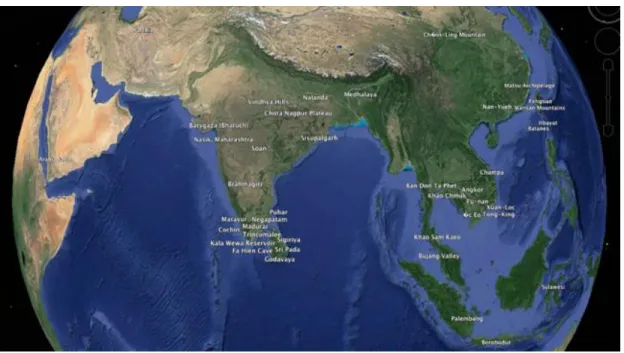 Fig. 6. Dharma religious network points (Jeanette Zerneke registered ECAI GIS gazetteer 2015-2017)