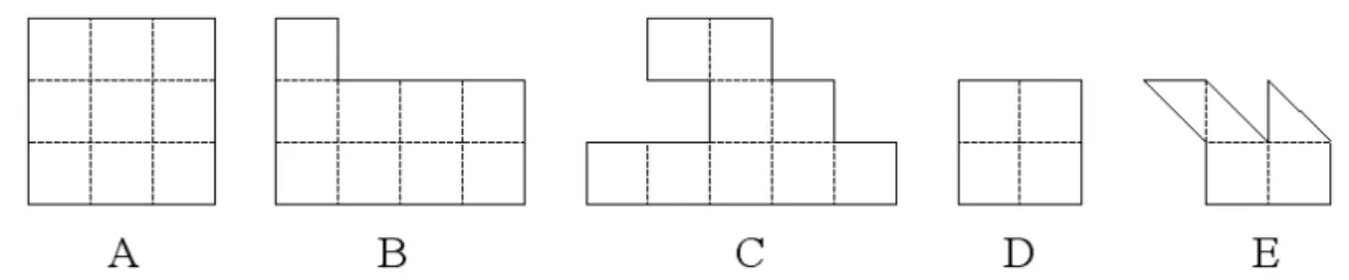 圖 2- 3 單位測量法的面積測量概念實驗圖  （三）直線測量面積概念 