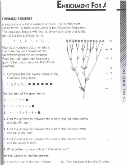 圖 2-1 離散數學教材(Mathematics in Action Grade Six，P.351)  在第十一單元測量：面積與容量單元中的問題解決除了要學生畫出路徑圖外 也有提到最短路徑問題；第十二單元機率的發展概念中我們可以看到有提到可以 利用樹狀圖來幫助思考並配合乘法來解決問題(圖 2-2)，這裡其實已經有了算數 基本定理的初步概念，但是卻還未明確的提出。在最後一個單元整數與座標圖形 的補充部分則有提到路徑問題與最短路徑問題。 