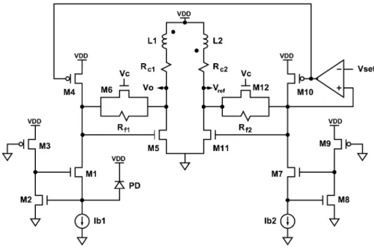 Fig. 5. Transimpedance amplifier circuit schematic.