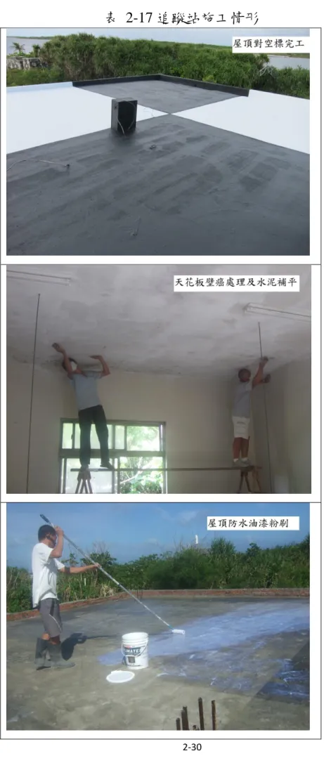 表  2-17 追蹤站施工情形 