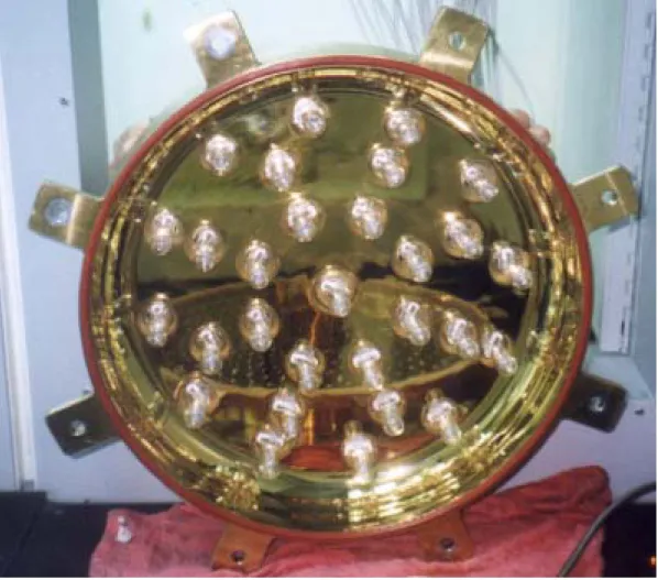 Fig. 3.1    Photo of four-zone heating lamp assembly. 