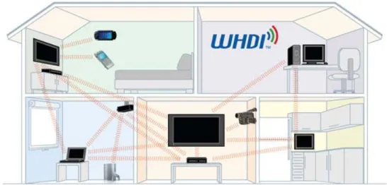 圖 1.1  Sony, Sharp, Hitachi, Samsung, Motorola 規劃 Wireless HD 應用 