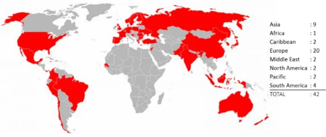 Figure 2 Country included in this study 