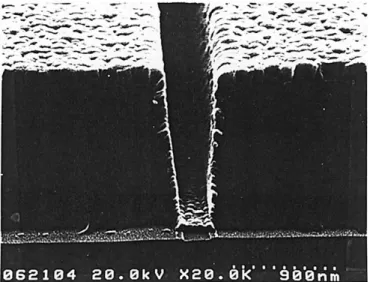 Figure 3. SEM micrographs showing (a) half-filled and (b) overfilled contact holes of 0.5  mm size using the selective CVD-W technique.