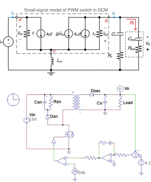 Fig. 12   The schematic of the  flyback converter with a PI  controller