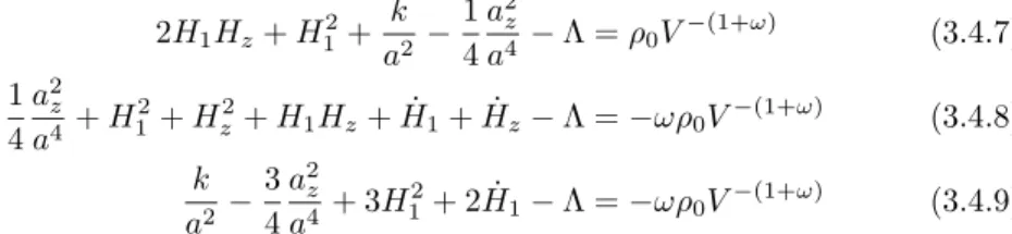 Figure 3.4: Bianchi II with ρ 0 = 1, solution of (3.4.7), (3.4.8) and (3.4.9) ,