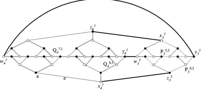 Fig. 3. Illustration of case (6) of Theorem 4.1, where e = (a, x 1 4 ) is the faulty edge