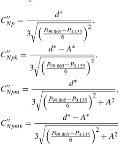 Table 1. C  N p (u, v) for processes A, B, satis-
