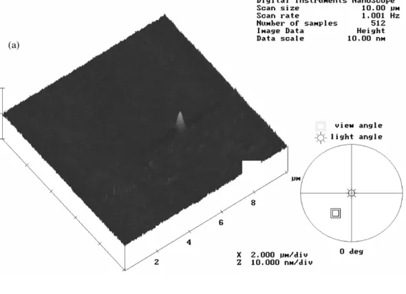 Fig. 3. AFM image of polished PPSZ surface (a) with TaN Slurry; (b) with Cu slurry.