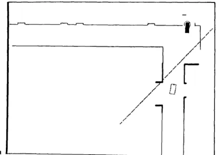 Figure  8.  Simulated  snapshots  of  an  ALV  and  a  moving  obstacle  at  six  different  positions