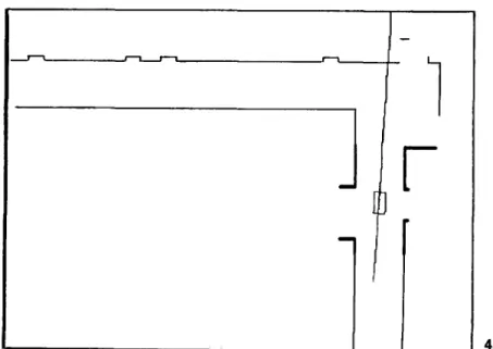 Figure 4.  Simulated snapshots of an  A L V   at four different positions in the corridor of  Figure 3