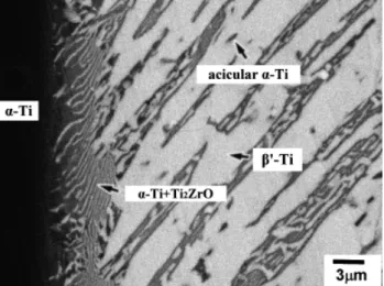 Table II summarizes the formation of various reaction layers at the interface between titanium and various CaO/ZrO 2 