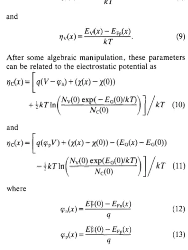 Figure  1 shows the energy  band  diagram  for  a  heavily  doped  semiconductor.  The  validity of  this  energy  band 