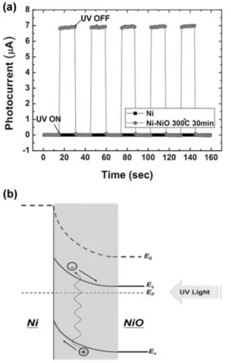 Figure 7. Selected features of the photocurrent’s response to (a) light-on and (b) light-off.