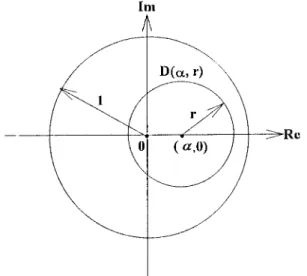Fig. 1. A specified disk D(; r):