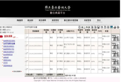 圖 12  使用者管理自己儲存的查詢檔 