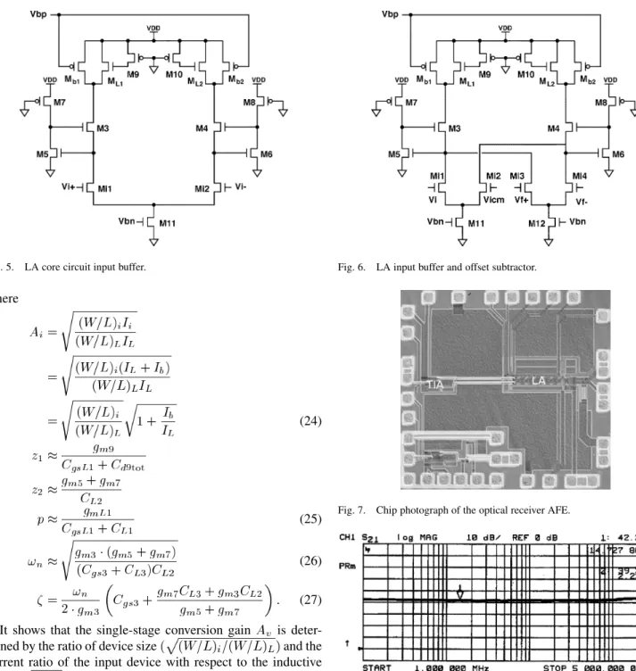 Fig. 6. LA input buffer and offset subtractor.