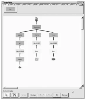 Fig. 4. The animation player of the NCTUns 1.0 network