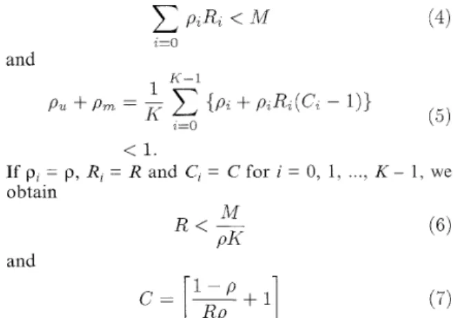 Fig.  14.  To  achieve a low cell-loss probability,  say  lo-’,  the  conditions  defined  by  eqns